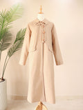 Side Bow Coat - Beige